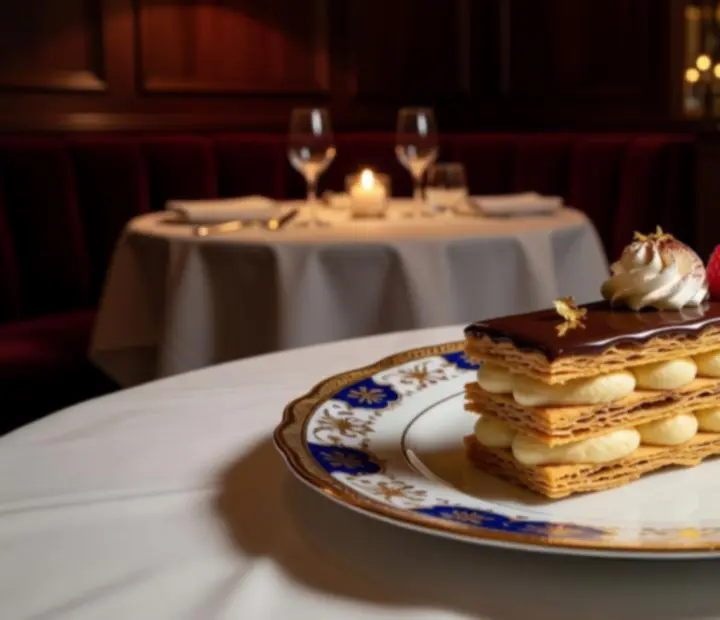 Dessert gastronomique délicat et coloré